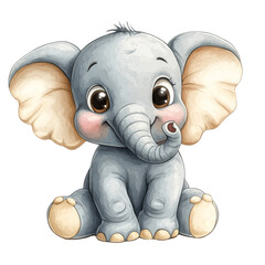 Adorable Baby Elephant Illustration
