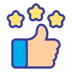 top star outline flat icon