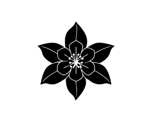 creative details Columbine Flower Icon vector illustration
