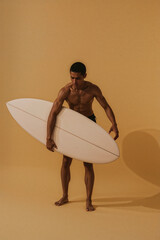 Surfer in studio