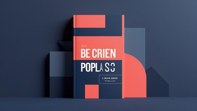 Modern Book Cover Design Geometric Shapes and Bold Typography