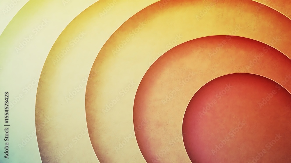 Poster abstract concentric circles with vibrant gradient colors background