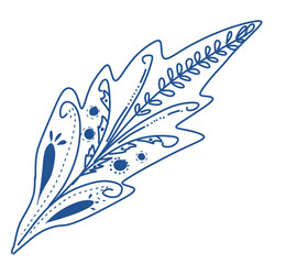 vector illustration of a feather