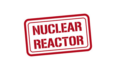 NUCLEAR REACTOR red stamp text vector, rubber stamp