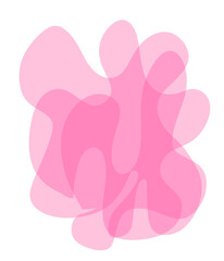 pink rose blob elemen simple 