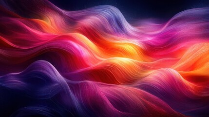 Obraz premium Vibrant, flowing abstract waves of vibrant color