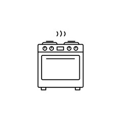 Fototapeta premium Electric stove icon in minimalistic style