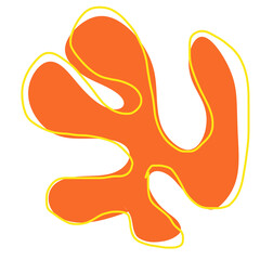 set of orange slices of orange blob 