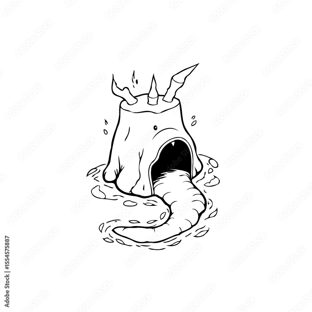 Poster whimsical monster home illustration with unique design and distinctive fantasy element character con