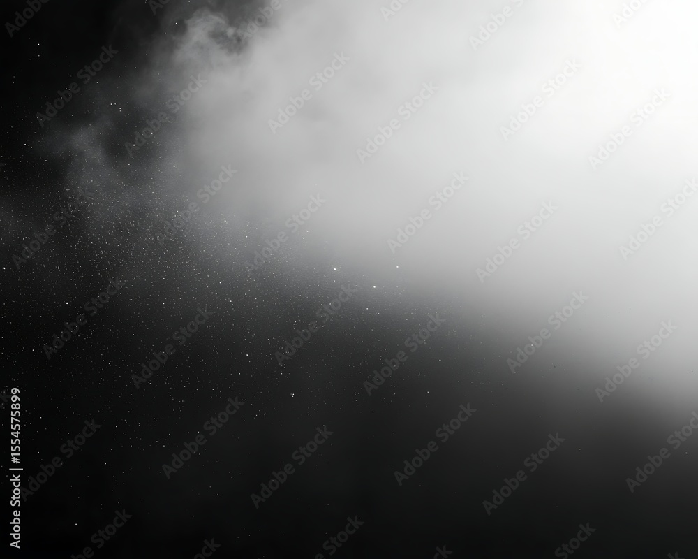 Poster abstract black and white background with light gradient effect. space dust and cloudscape