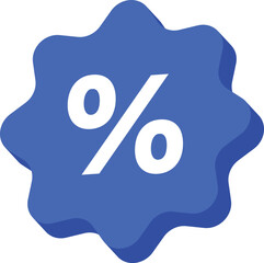 Discount and percentage icons in blue, ideal for sales, promotions, pricing, and e-commerce marketing materials. Suitable for seasonal events, discount labels, and banners.