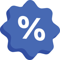 Discount and percentage icons in blue, ideal for sales, promotions, pricing, and e-commerce marketing materials. Suitable for seasonal events, discount labels, and banners.