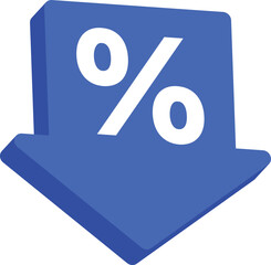 Discount and percentage icons in blue, ideal for sales, promotions, pricing, and e-commerce marketing materials. Suitable for seasonal events, discount labels, and banners.