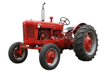 Obraz premium Isolated Vintage Red Tractor for Farming