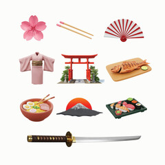 Discover 3D the Enchanting World of Japan Cherry Blossoms, Mount Fuji, Sushi, and More