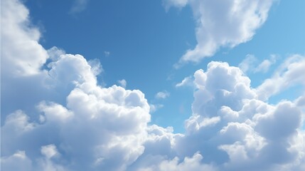 Clouds drift serenely in a vibrant blue sky, creating a peaceful atmosphere perfect for backgrounds and inspirational designs.