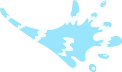 Cartoon Water Splash Illustration