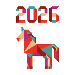 New Year Horse Symbol 2026 Chinese Zodiac Origami