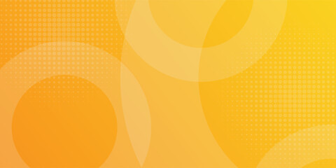 abstract yellow background with circular shapes and halftone composition.