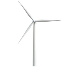 Wind Energy, landscape featuring tall wind turbines rotating in the wind, isolated on transparent background