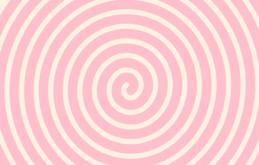 Psychedelic Swirl, Twirl Background, Retro ripple wave line pattern in candy pink color. Vector design
