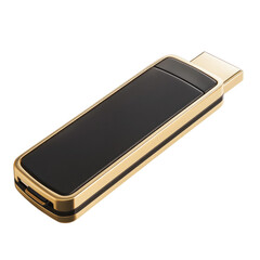Luxury gold lighter sleek design windproof flame butane refillable modern gift
