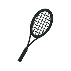 Tennis Racket Silhouette Sport Icon Vector