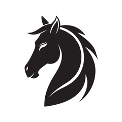 Profile View Horse Head Silhouette Design