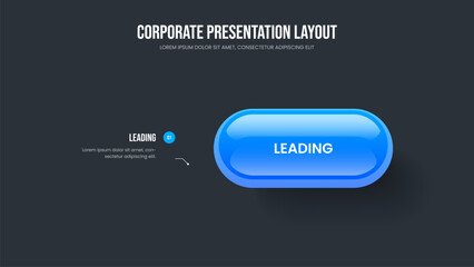 Professional Review Presentation Design Vector Illustration. Marketing Profile 1 Option Infographic Frame Layout. Consulting Insight One Element Diagram Slideshow Template.