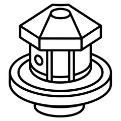 Precision Stud Finder Line Art Vector