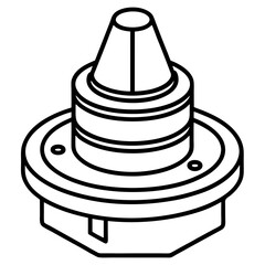 Precision Stud Finder Line Art Vector
