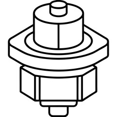 Precision Stud Finder Line Art Vector