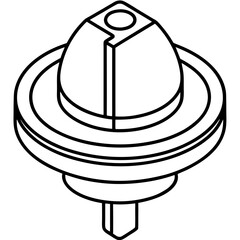 Precision Stud Finder Line Art Vector