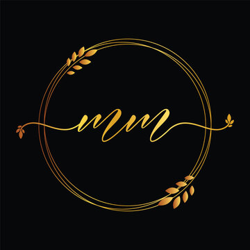 initial letter MM logo template