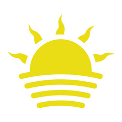 sunrise icon in flat design for web or graphic design