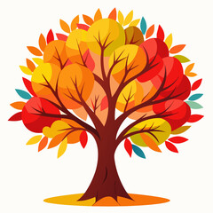 Naklejka premium autumn tree vector