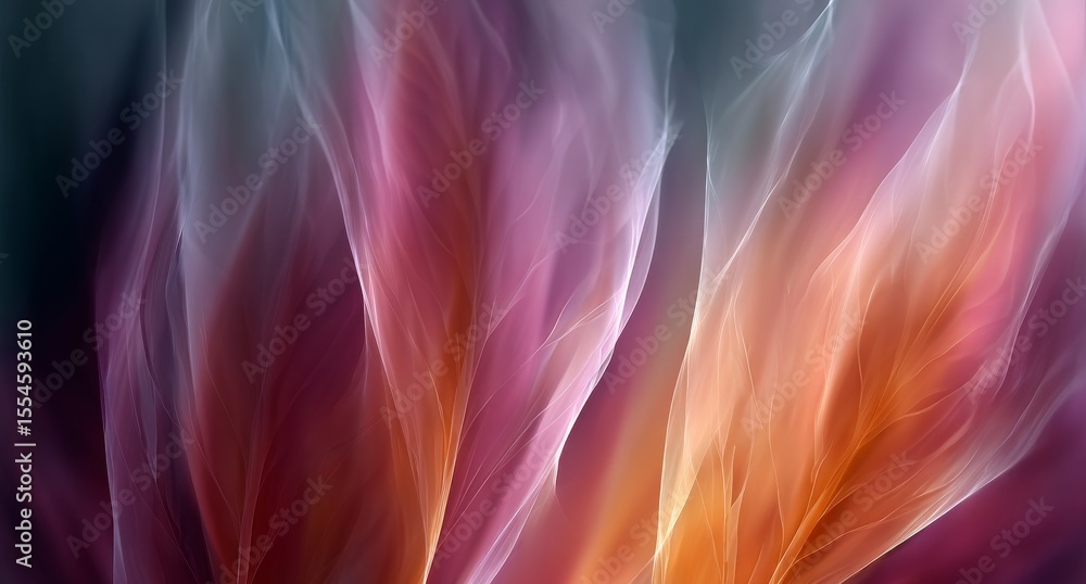 Poster an abstract representation of draped fabric is characterized by smooth waves and curves, showcasing 