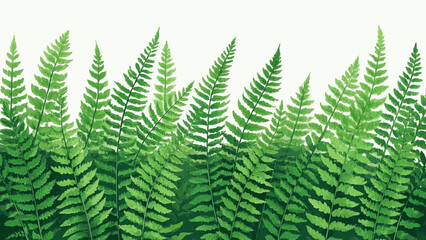 Whispering Green Blessing fern isolated watercolor vector illustration svg