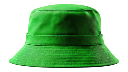 Green Bucket Hat: A vibrant, solid green bucket hat, the epitome of casual style. This stylish accessory is perfect for adding a pop of color and a touch of urban flair to any outfit. 