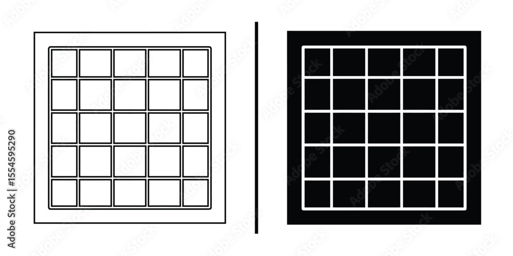 Poster grid block design: a minimalist, graphic representation of a grid block showcases clean lines, perfe