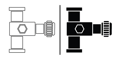 Graphic Resources: contrasting mechanical elements presented in a clean, stark illustration, one version a bold black silhouette and the other a minimalist outline.