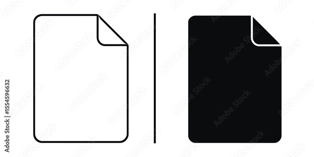 Poster contrast of concepts: a minimalist depiction of a document, showcasing the essence of duality and si