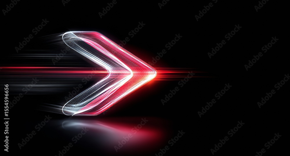 Poster a dark background provides the setting for an illuminated blue arrow to soar upwards, symbolizing fo