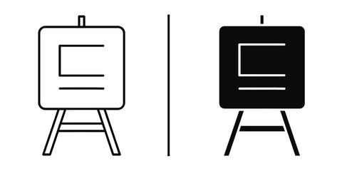 Presentation Canvas: A minimal illustration of two canvas with different display style, showcasing the versatility and simplicity of presentation tools, useful for conveying messages.