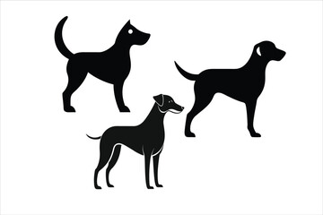 silhouettes of dogs