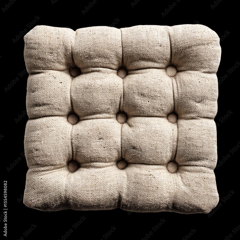 Poster textured neutral cushion with soft fabric in simple design