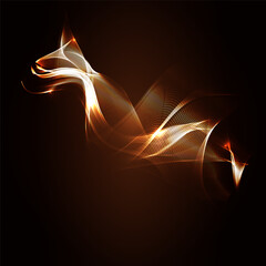 Abstract explosion of bright lines with light in the center.