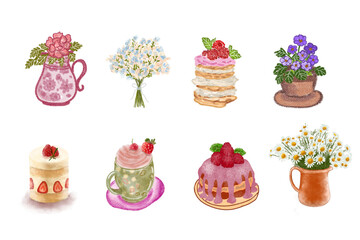 set of images with flowers and berries
Element 
Fairytale 