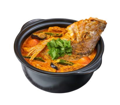 snapper fish head curry in cup