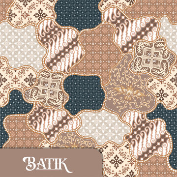 vector design of batik pattern from Indonesia, Solo, Pekalongan, Yogyakarta